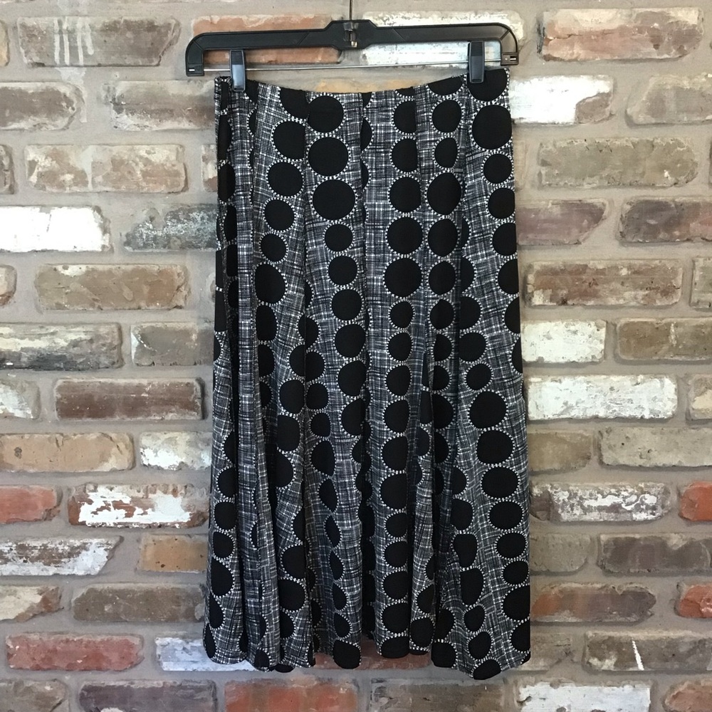CHANCES R Women's Black & White Full Length A-Line Skirt XL - Picture 4 of 7